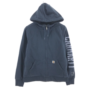 古着 カーハート Carhartt 袖プリント スウェットフルジップパーカー レディースS /eaa398610