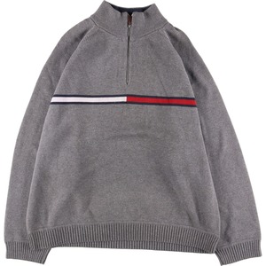 古着 90年代 トミーヒルフィガー TOMMY HILFIGER コットンニットハーフジップセーター メンズXXL ヴィンテージ /eaa407352