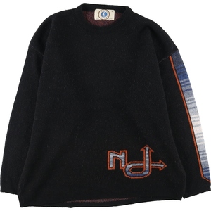  б/у одежда VENT D.AUTAN общий рисунок акрил вязаный свитер мужской XL /eaa407971