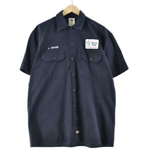 古着 ディッキーズ Dickies 半袖 ワークシャツ メンズL /eaa268700 【LP2311】