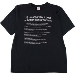 古着 80年代 ジャージーズ Jerzees メッセージプリントTシャツ USA製 メンズL ヴィンテージ /eaa323860 【SS2401】