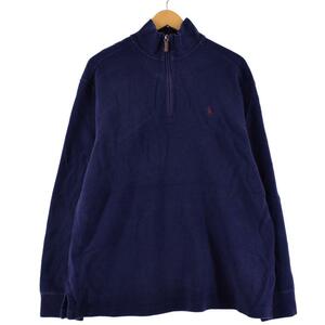 古着 ラルフローレン Ralph Lauren POLO by Ralph Lauren コットンニットハーフジップセーター メンズXL /eaa303775 【SS2401】