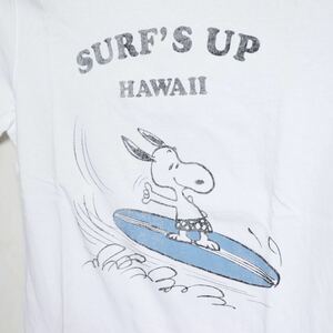 SNOOPY'S SURF SHOP Tシャツ Mサイズ かすれプリント スヌーピーズ サーフ ショップ ピーナッツ PEANUTS snoopy 古着