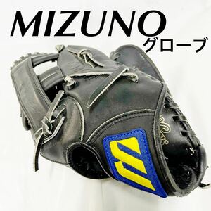 MIZUNO グローブ　左　グラブ　野球　黒　ブラック　軟式　スポーツ用品　野球用品　投手　キャッチャー　草野球【OTMG-223】