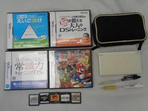 【同梱可】中古品 ゲーム ニンテンドーDS 本体 DS Lite USG-001 ホワイト 動作品 ソフト マリオカートDS マリオパー