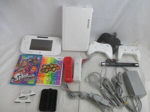 【同梱可】中古品 ゲーム Wii U 本体 動作品 WUP-101 コントローラー リモコン 電源タップ 等 付属品 スプラトゥーン