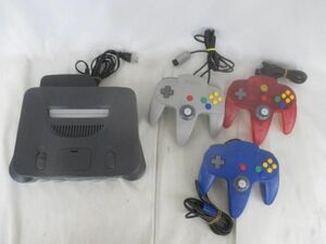 【同梱可】訳有動作品 ゲーム NINTENDO 64 本体 NUS-001 メモリー拡張パック 内臓・コントローラー3点付き グッズセ