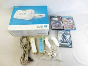 【同梱可】中古品 ゲーム Wii U 本体 WUP-001 8GB ホワイト ソフト ゼノブレイドクロス 等 グッズセット