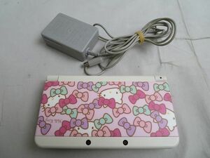 【同梱可】中古品 ゲーム ニンテンドー3DS 本体 KTR-001 きせかえプレート ハローキティ 動作品