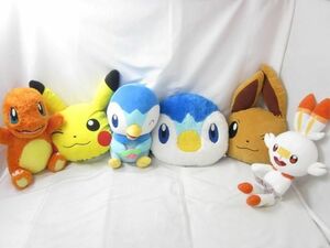 【まとめ売り 中古品】 ホビー ポケモン ポッチャマ ヒコザル ピカチュウ 他 ぬいぐるみ クッション 等 グッズセット