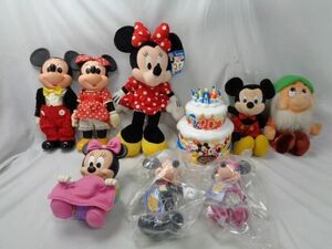 【同梱可】中古品 ディズニー ミッキー ミニー 小人 他 20周年 ぬいぐるみ フィギュア 等 グッズセット