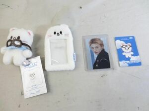 【同梱可】中古品 韓流 Stray Kids スキズ SKZOO ヒョンジン ジニレット PILOT ぬいぐるみ ネームタグ 2点 グッズセ