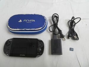 【同梱可】中古品 ゲーム PS Vita 本体 PCH-1000 ブラック 動作品 充電ケーブル メモリカード 16GB付き