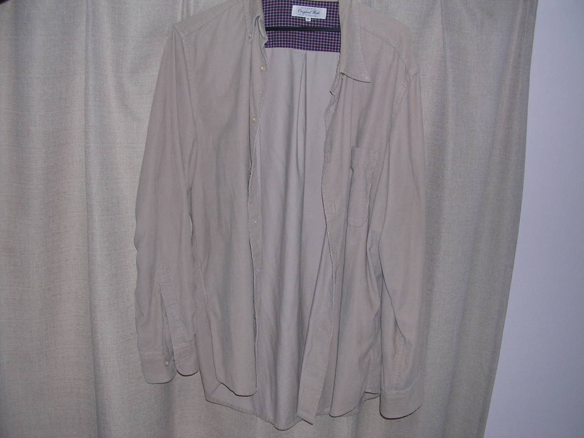 長袖　シャツ　ベージュ　サイズ：XL