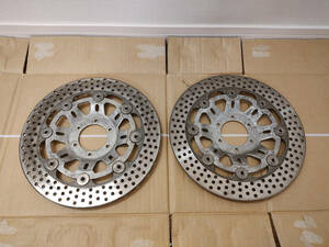 【美品】ホンダNSR250R MC21・MC28 純正フロントブレーキディスクローター 2枚 276mm 残厚3.85mm、3.90mm