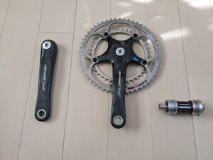 カンパニョーロ レコード カーボン クランクセット 53-39t　Campagnolo Record 10s チタンBB付