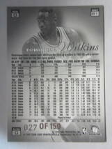 1996-97 Flair Showcase Legacy Collection Row0 #81 Dominique Wilkins/150 ドミニク・ウィルキンス ホークス スパーズ M.ジョーダン SF_画像2