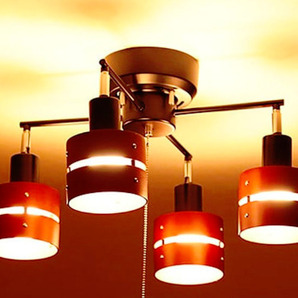 【選べる6カラー】シーリングライト LED対応 スポットライト 4灯 |照明 E26ダイニング用 食卓用 リビング用 居間の画像1