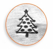 彫金刻印　Christmas Tree＊クリスマスツリーデザイン。冬のモチーフ　インプレスアート　道具 工具 ツール ImpressArt_画像1