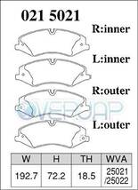 Z0215021 DIXCEL Zタイプ ブレーキパッド フロント用 ランドローバー RANGE ROVER SPORT LW3SA 3.0 V6 Supercharger SE/HSE(340ps)_画像2