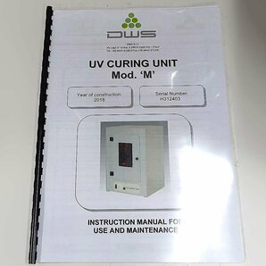 現状渡し 通電確認 200V 電源ケーブル無 DWS UV Curing Unit UV/M UV照射 ランプ 紫外線硬化装置 3Dプリンタ S121303の画像9