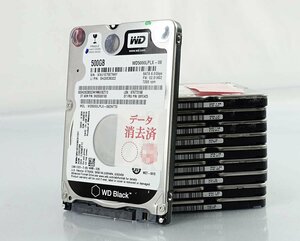 レターパック 10個セット WD WD5000LPLX-08 LPLX 500GB HDD 2.5インチ/SATA/データ消去 ハードディスク Western digital S122514