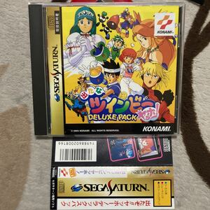 送料無料　SS セガサターン 出たなツインビーヤッホー! DELUXE PACK 帯付き DETANA TWINBEE YAHHO- 出たなツインビー ヤッホー！