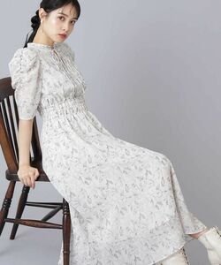 JILL STUART シャーリングラインフラワープリントワンピ Fサイズ