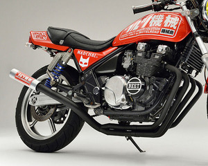 ワルツ機械　マフラー　ゼファー４００　ブラック　アウター/ χパステルロード アウター 機械曲げ カイ ZR400C ZR400G Z400GP Z400FX