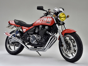 ワルツ機械　マフラー　ゼファー４００　メッキ　　アウター/ χ パステルロード アウター 機械曲げ カイ ZR400C ZR400G Z400GP Z400FX