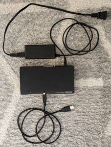 DisplayDock（USB-DD1） アイ・オー・データ製　DVI/VGA変換コネクタｘ１　DVI/VGA ケーブル各１付