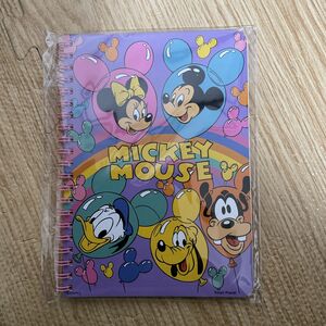 ミッキーマウス&フレンズ　レインボー　B6リングノート