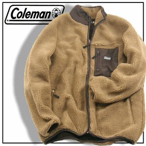 新品 THE SHOP TK 別注【コールマン / Coleman】ボア ブルゾン 洗濯機で洗える! L 茶 ブラウン 秋冬 ★350591 タケオキクチ フリース