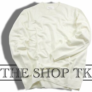 新品 THE SHOP TK 【洗濯機OK】 秋冬春 ヘビロテできる 着やすい エコニット モックネック オフホワイト L 白 ★331951 タケオキクチ