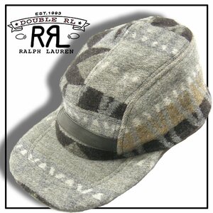 新品 Double RL 【RRL】 5パネル ジェット キャップ TRAPPER HAT 秋冬春 ★342727 帽子 ダブルアールエル ネイティブ ラルフローレン