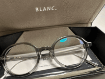 新品未使用BLANCブラン眼鏡メガネ度なしグレークリア透け感_画像9