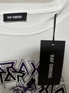 新品未利用タグ付きRAF SIMONSラフシモンズ半袖プリントTシャツMサイズ白ホワイト