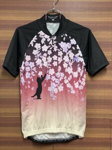 HI287 パールイズミ PEARL iZUMi 半袖 サイクルジャージ 黒 ピンク 桜 S