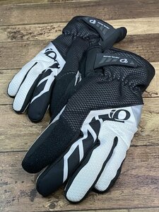 HJ211 パールイズミ PEARL iZUMi 裏起毛 長指 サイクルグローブ 黒白 M