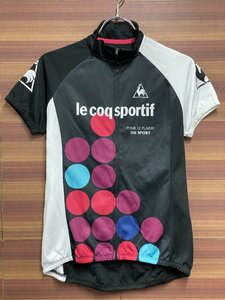 HK082 ルコックスポルティフ le coq sportif 半袖 サイクルジャージ 黒 M