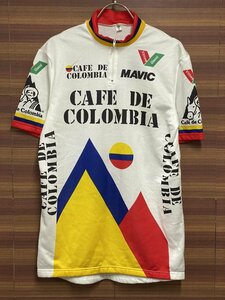 HF461 CAFE DE COLOMBIA 半袖サイクルジャージ サイズ不明 白