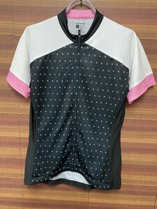 HK247bontorega-BONTRAGER lady's short sleeves cycle jersey black white L