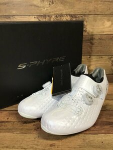 HJ453 シマノ SHIMANO エスファイア S-PHYRE SH-RC900 S W ビンディングシューズ 白 EU42 未使用品