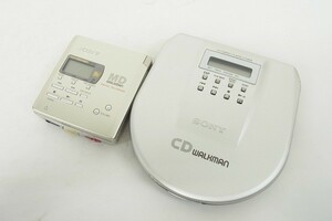 S038-J22-735 SONY ソニー WALKMAN ウォークマン D-E808 MZ-R55 ポータブルプレーヤー 2点 セット 現状品⑧