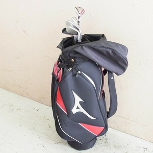 R046-Y2-6309 Taylormade テイラーメイド AERO BURNER ゴルフクラブ セット / MIZUNO ミズノ キャディーバッグ 現状品⑧＠