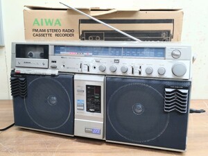 アイワ AIWA CS-J77MK2 ラジカセ 電源ラジオ確認済み美品 元箱付き