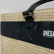 《新品/正規品》定価30,800円 DIESEL ディーゼル メンズ レディース メタリックロゴ カゴバッグ 鞄_画像8