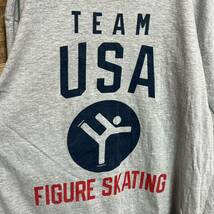 ロングスリーブTシャツ　長袖Tシャツ　オリンピック　USAチーム　フィギュアスケート　ビッグロゴプリント　サイズXL_画像2