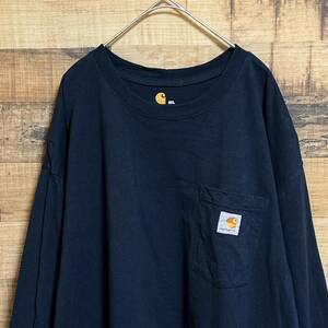 Carhartt カーハート　ロングスリーブTシャツ　長袖Tシャツ　ワンポイントロゴ　ビッグサイズ3XL オーバーサイズ　ビッグシルエット