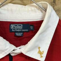 POLO RALPH LAUREN ポロ ラルフ ローレン　ラガーシャツ　長袖ポロシャツ ロゴワッペン エルボパッチ ビッグサイズ3XL-TALL オーバーサイズ_画像4